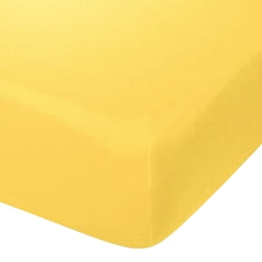 Microfiber Fitted Crib Sheet, Cozy and Soft Solid Color Toddler Sheet, 28 x 52 Inches, Yellow