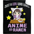 thumbnail image 1 of Microfiber Flannel Throw Blanket Just A Girl Who Loves Anime and Ramen Super Soft Cozy Lightweight Summer Quilt Perfect for Bed Sofa-50"x40" Small for Kids, 1 of 6