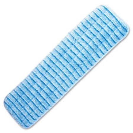Microfiber Flat Wet Mop, Blue - 12 Per Bag - 5 W in.