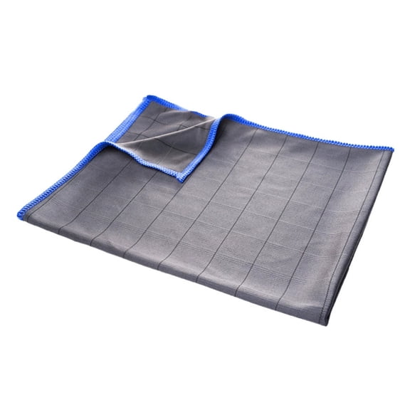 Microfiber Glass Cleaning Cloth - 1.8" Highly Absorbent, Lint-Free, Streak-Free, All-Purpose Cleaner Towel for Cars Wash Drying Auto Detailing (1PC-Blue)