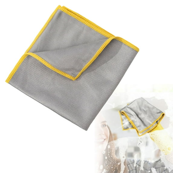Microfiber Glass Cleaning Cloth, Streak Free Cleaning Dish Rags Lint Free Polishing Towels for Windows Stainless Steel, By VINOIC