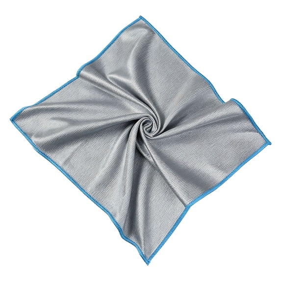 Microfiber Glass Cleaning Cloth, Thick Lint Free Glass Towels, Reusable Window Cleaning Cloth for Windshields, Lenses, Glasses, Mirrors & Windows, Polishing Silver