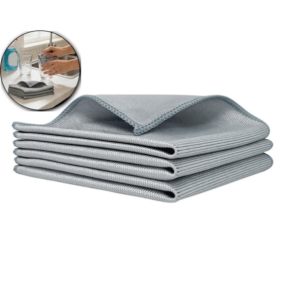 Microfiber Glass Cleaning Cloths 2 Pack, Lint Free Free, Reusable Microfiber Cleaning Cloth for Cleaning Windows, Glasses, Mirrors, Screens, Stainless Steel
