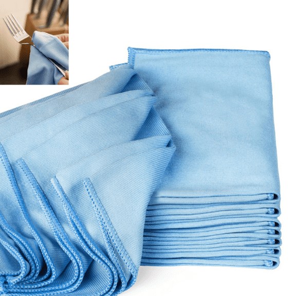 Microfiber Glass Cleaning Cloths - 8 Pack (16 x 16) - Streak Free - Lint Free - Quickly Clean Windows, Windshields, Mirrors, and Stainless Steel