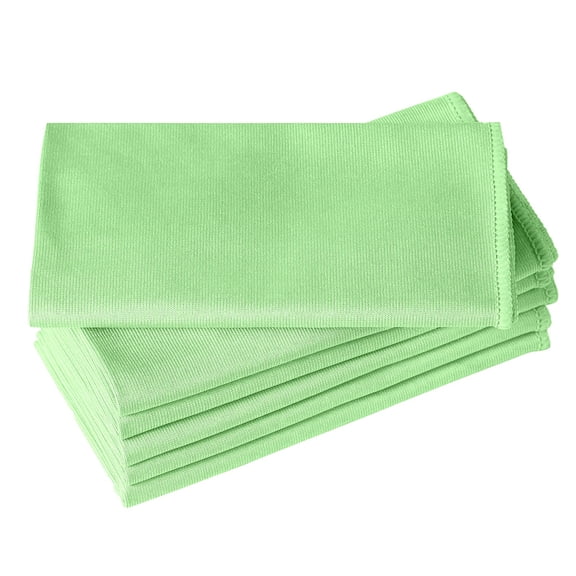 Microfiber Glass Cleaning Cloths Kitchen Absorbent Wipes Streak Cloth 6 Piece Home Set for Dusting Stainless Steel Streakfree Shine 6PCS Green 40X40cm