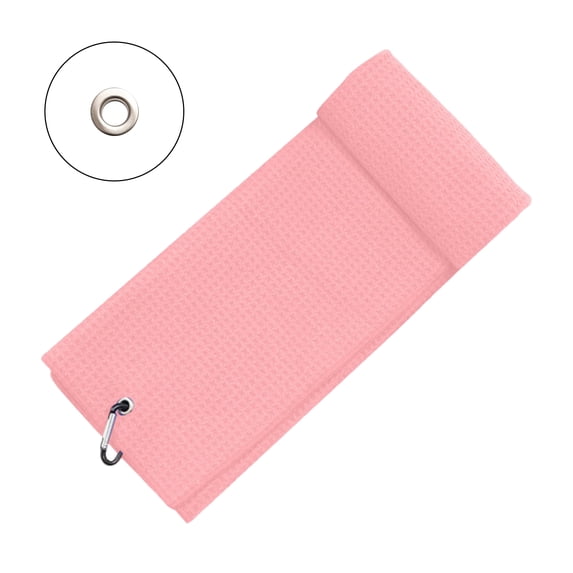 Microfiber Golf Towel with Carabiner Clip Waffle Pattern Super Soft Absorbent Golf Club Ball Cleaning Wipe Cloth Golf Accessories