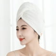 thumbnail image 1 of Microfiber Hair Drying Towel Wrap Turban with Button and Elastic Loop, Soft Absorbent Quick Dry After Shower for Bathroom and Travel, 1 of 6