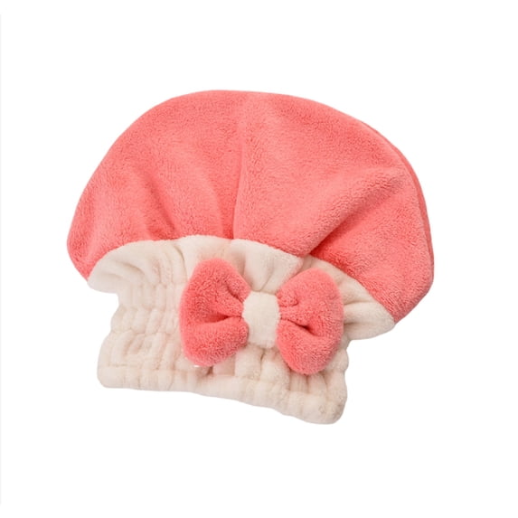Microfiber Hair Towel Caps, Extrame Soft & Ultra Absorbent, Fast Drying Hair Drying Caps Towel Turban Wrap for Wet Hair Women Watermelon Red