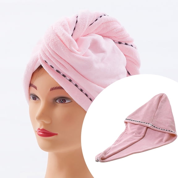 Microfiber Hair Towel Wrap for Women - Absorbent Fast Drying Turban for Curly and Wet Hair Care