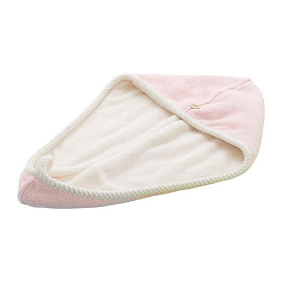 Microfiber Hair Towel Wrap for Women, Microfiber Hair Drying Towel, Hair Turbans, Soft Microfiber Hair Towel, Towel Pink with white