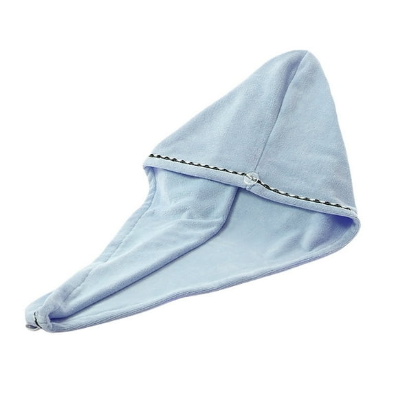 Microfiber Hair Towel Wraps For Women Drying Wet Curly Frizz Control Head Turban Bath Towels,25 cm×65 cm,Blue