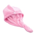 thumbnail image 1 of Microfiber Hair Towel Wraps for Women Long Hair 26" x 10" Thick Super Absorbent Quick Drying Towels Instant Dry Hair Turban with 2 Buttons Design for Curly Long Thick Hair with Hair coils, 1 of 2
