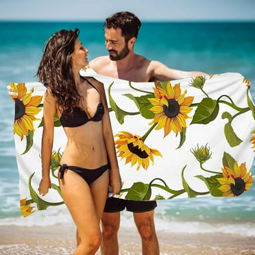 Microfiber Hawaii Beach Towels Adults Oversized,Beach Towels On Clearance,Extra Large Floral Beach Towels,Quick-Drying Absorbent Lightweight Towels for Swimming Pool,Camping,Sand Free Bath Towels