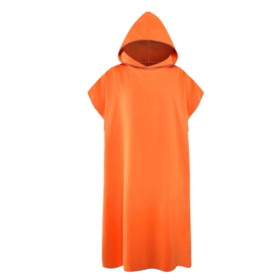 Microfiber Hooded Surf Beach Towel Bathrobe - Quick-Dry, Absorbent, Lightweight Beach Changing Robe for Swimming Pool, 43.3" Unisex, Sand-Proof, Travel