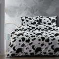 thumbnail image 1 of Microfiber King Duvet Cover Set, 3 Pieces Ultra Soft Cow Printed Comforter Cover Set with Zipper Closure and Corner Ties, 1 of 7