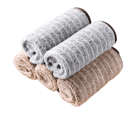 Microfiber Kitchen Dish Cloths Set, Ultra-Absorbent and Lint-Free Cleaning Towels for Dishes and Countertops, Multi-functional Reusable Scrubbing Rags for Home and Kitchen, Slate Grey