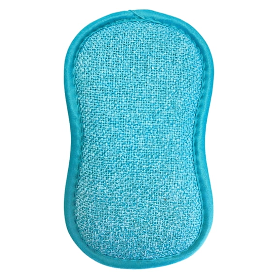 Microfiber Kitchen Scrub Sponges, Dual Side Reusable Scouring Pads,Microfiber Scrub Sponges,Multipurpose for Dishes Pots Countertops Sinks Bathroom Car Glass Cleaning Tools(Blue,6.3x3.9")