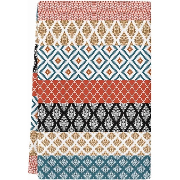 Microfiber Kitchen Towels Boho Stripe Tribal Vintage Super Absorbent Hand Dish Towels Tea Bohemian Style Pattern Decorative Kitchen Towel for Bathroom Bar Washable Fast Drying