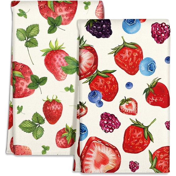 Microfiber Kitchen Towels - Set of 2 Dish Towels for Kitchen 18 x 26 Inch Home Decoration Cat Flower Cute Spring Hand Towels Soft & Absorbent Aesthetic Design