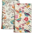 thumbnail image 1 of Microfiber Kitchen Towels - Set of 2 Dish Towels for Kitchen 18 x 26 Inch Home Decoration Floral Bird Cute Spring Hand Towels Soft & Absorbent Aesthetic Design, 1 of 6
