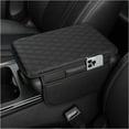 thumbnail image 1 of Microfiber Leather Car Armrest Cover Cushion Upgraded Car Center Console Cover with 2 Storage Bags Universal Cars Interior Accessories Cars Armrest Storage Box for Most Vehicles, Black, 1 of 7