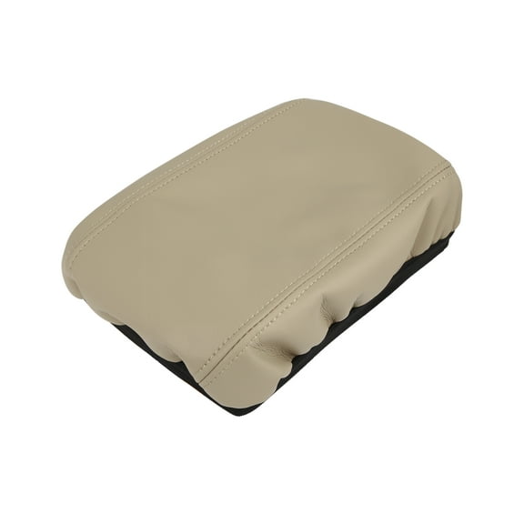 Microfiber Leather Center Console Lid Box Armrest Cover Protector Beige with Elastic for 06-11 Honda Civic