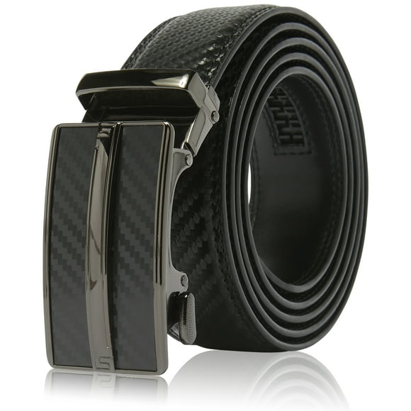 Microfiber Leather Mens Ratchet Belt Belts For Men Adjustable Automatic Buckle