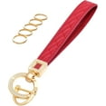 thumbnail image 1 of Microfiber Leather Wristlet Keychain,Wrist Keychain Car Key Chain with 5 Key Ring and Anti-Lost D Ring, 1 of 7