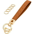 thumbnail image 1 of Microfiber Leather Wristlet Keychain,Wrist Keychain Car Key Chain with 5 Key Ring and Anti-Lost D Ring, 1 of 7