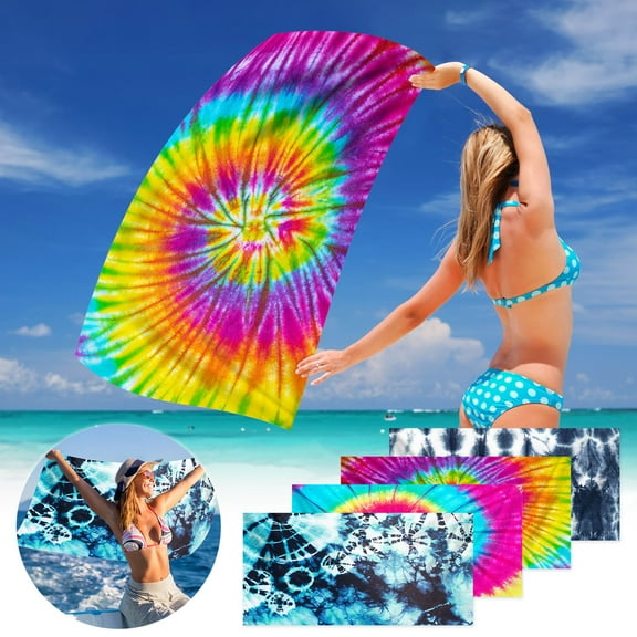 Microfiber Lightweight Thin Beach Towel 60" x 30" for Swimming Pool Travel Beach Accessories Essentials Vacation for Adults Kids