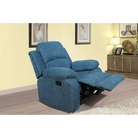 Microfiber Living Room Furniture Set Reclining Sofa Set Loveseat Furniture Sets in Living Room Sofa Recliners (Chair, Blue Microfiber)