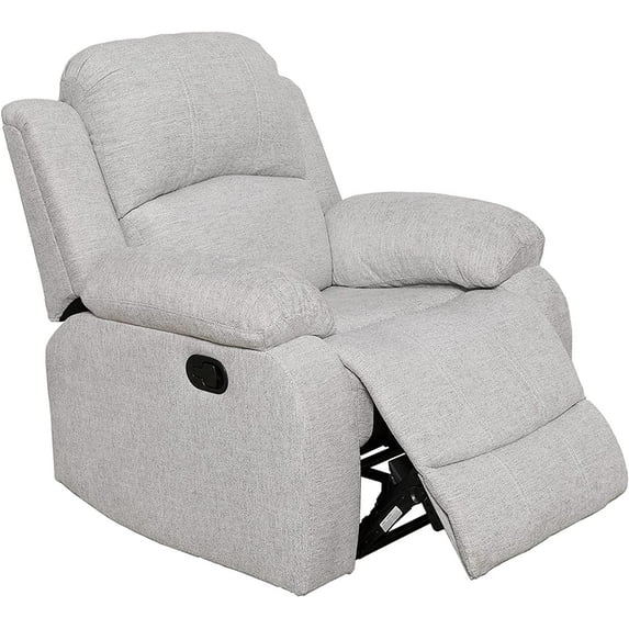 Microfiber Living Room Furniture Set Reclining Sofa Set Loveseat Furniture Sets in Living Room Sofa Recliners (Chair, Grey)