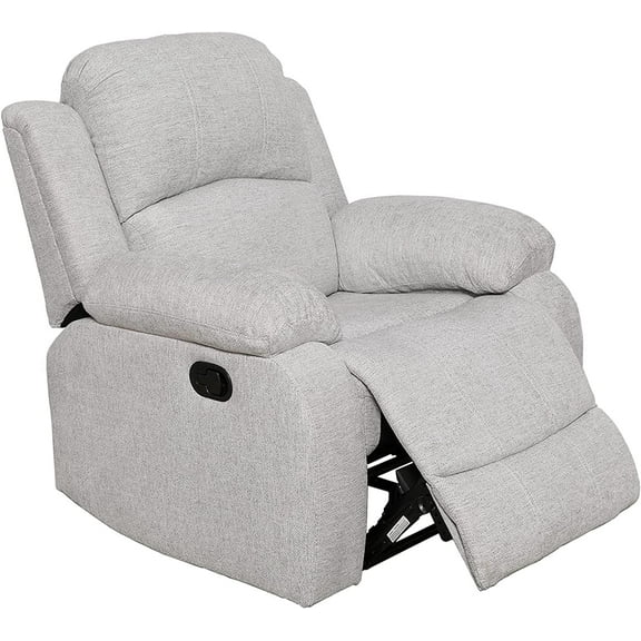 Microfiber Living Room Furniture Set Reclining Sofa Set Loveseat Furniture Sets in Living Room Sofa Recliners (Chair, Grey)