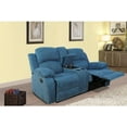 thumbnail image 1 of Microfiber Living Room Furniture Set Reclining Sofa Set Loveseat Furniture Sets in Living Room Sofa Recliners (Loveseat, Blue Microfiber), 1 of 12