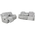 thumbnail image 1 of Microfiber Living Room Furniture Set Reclining Sofa Set Loveseat Furniture Sets in Living Room Sofa Recliners (Sofa+Loveseat, Grey), 1 of 12