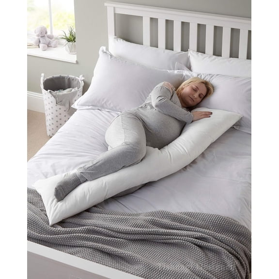 Microfiber Long Body Pillow For Pregnancy, Side Sleeping, Size - 18 X 54 Inch | Multipurpose Pregnancy Maternity Pillow, For Cuddle, Lightweight, Adjustable Pillow, Full Body Support