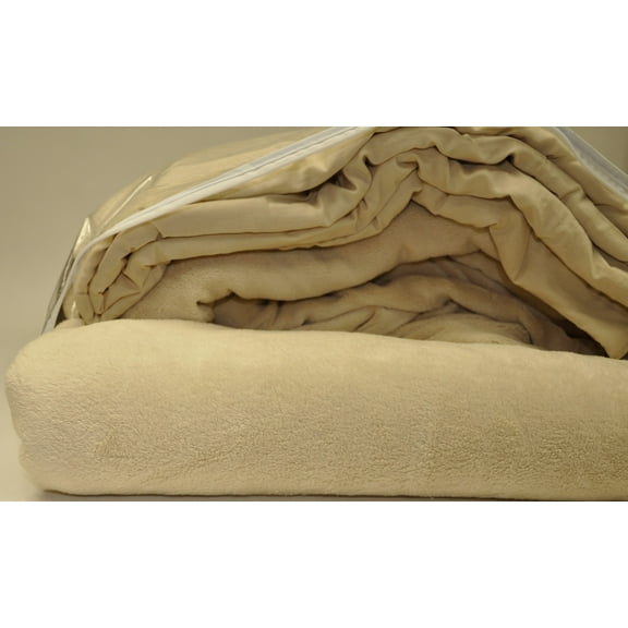 Microfiber Luxury Coral Fleece Bed Sheet Set (Full, Tan)