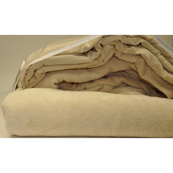 Microfiber Luxury Coral Fleece Bed Sheet Set (Full, Tan)