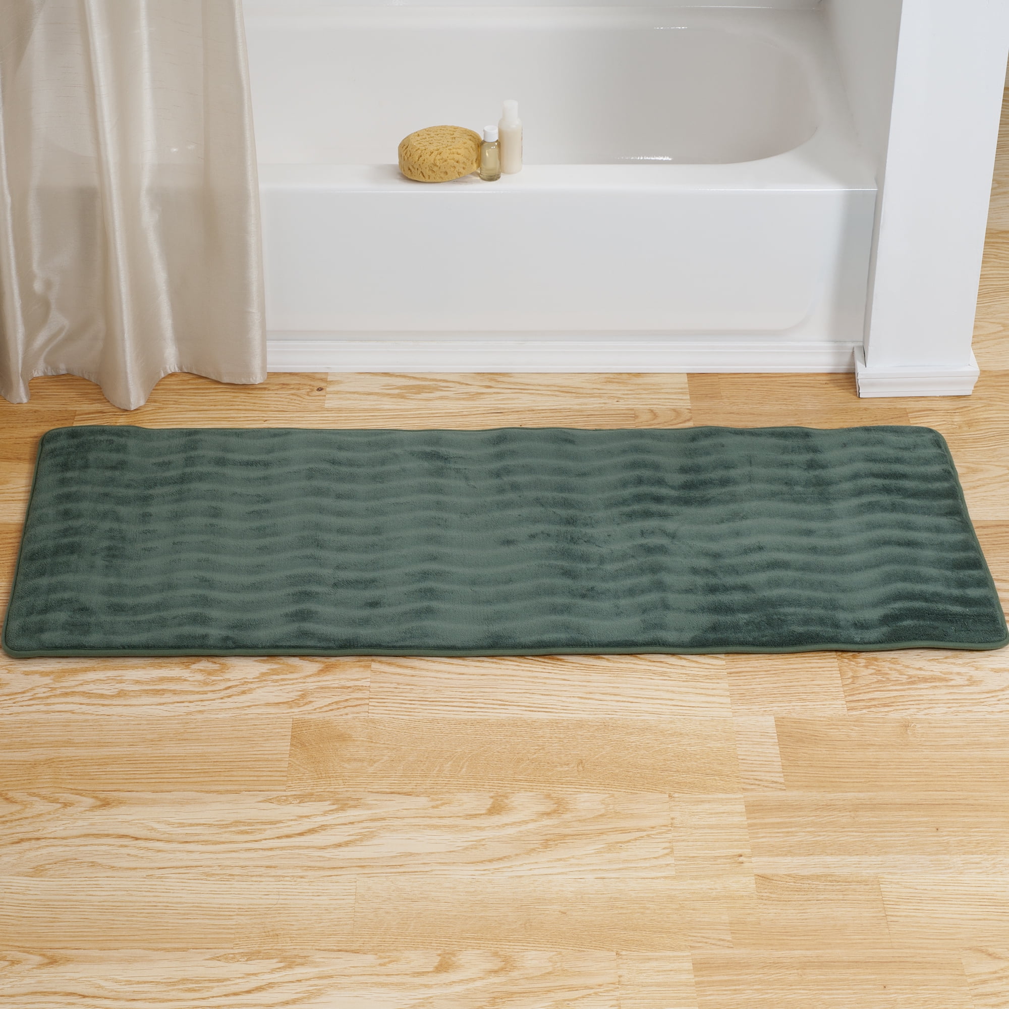 Somerset Home Microfiber Memory Foam Mat Oversized Padded Nonslip Accent Rug Bathroom Multi