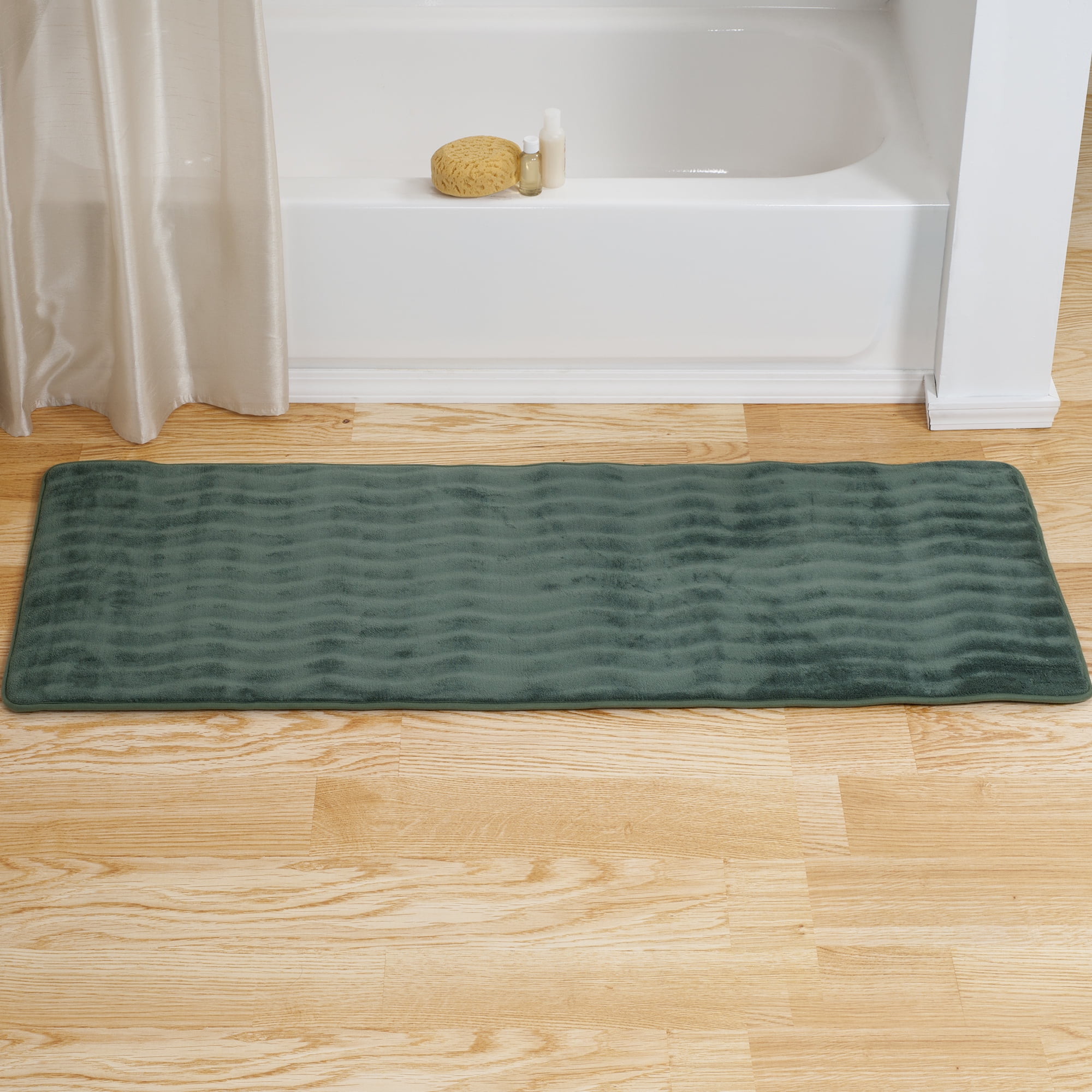 Lavish Home 59x24 Inch Memory Foam Bath Mat - Soft and Absorbent ...