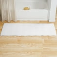 thumbnail image 1 of Microfiber Memory Foam Bathmat – Oversized Padded Nonslip Accent Rug for Bathroom, Kitchen, Laundry Room, Wave Pattern by Somerset Home (White), 1 of 3