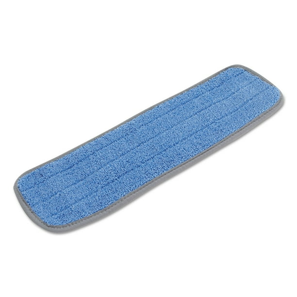 Microfiber Mop Head, Blue, 18 x 5, Split Microfiber, Hook and Loop Back, Dozen Microfiber Mop Head, Blue, 18 x 5, Split Microfiber, Hook and Loop Back, Dozen
