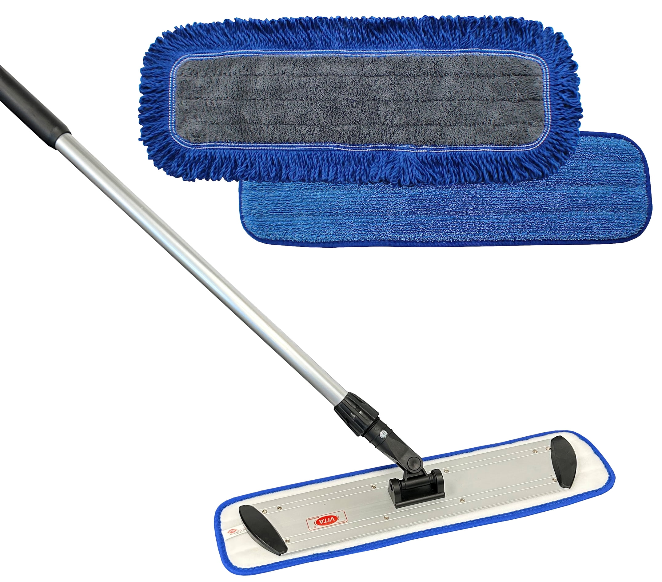 Ultimate 24-Inch Blue Microfiber Mop Kit with Aluminum Handle