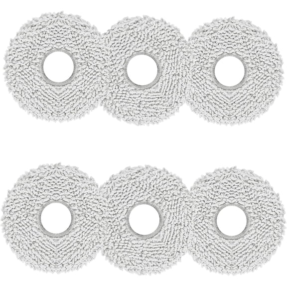 Microfiber Mop Pads Compatible with Ecovacs Deebot X2 Omni T20 Omni T10 Omni X1 Omni X1 Turbo T30 Pro Yeedi M12 Pro Plus 6 Pack