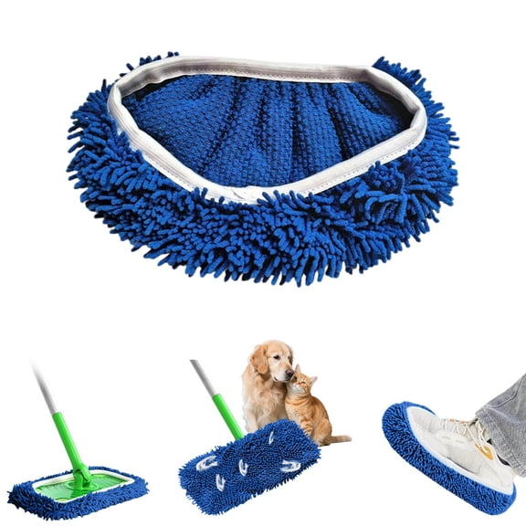 Microfiber Mop Pads Reusable Washable Wet and Dry Sweeping Cloths Refills for Hardwood Floors Tile Laminate Surface Cleaning Compatible with Most Mop Heads