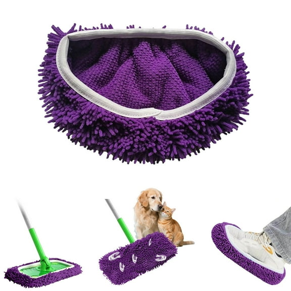 Microfiber Mop Pads Reusable Washable Wet and Dry Sweeping Cloths Refills for Hardwood Floors Tile Laminate Surface Cleaning Compatible with Most Mop Heads