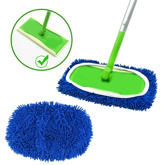 Microfiber Mop Replacement Head | Washable Reusable Mop Pad | Ultra-Fine Material | Fits Standard Mops | Superior Dirt Pickup | Allergen Trapping | Easy Machine Wash | 1 Pack
