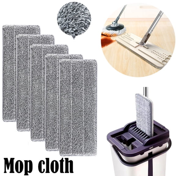 Microfiber Mop Replacement Pads Compatible with Squeeze Mop Bucket Set, Mop Replacement Pads, 14" x 5" Washable Mop Pads/Head/Refill for Floor Cleaning