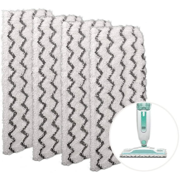 Microfiber Mop Replacement Pads Compatible with Shark Steam Mop S1000 S1000A S1000C S1000WM S1001C S2001 (4 Pack)