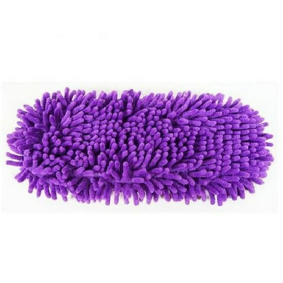 Microfiber Mop Slippers for Floor Cleaning - Stretchable Dusting Shoes 24-35cm, Reusable House Cleaning Slippers with Ultra Absorbent Pads, Non-Slip Lazy Floor Mop Shoes (Purple, 1PC)